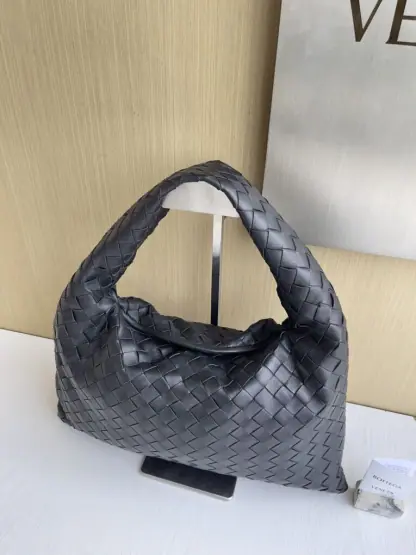  Bottega Veneta Small Hop Black Shoulder Bag Calf Leather #3697 - Image 7