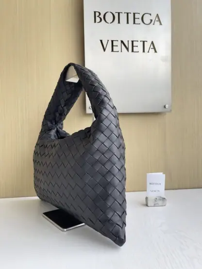  Bottega Veneta Small Hop Black Shoulder Bag Calf Leather #3697 - Image 9