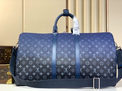  Louis Vuitton Keepall Bandoulière 55 M11558 Blue #3590 - Image 6
