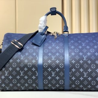 Replica Louis Vuitton Keepall Bandoulière 55 M11558 Blue #3590