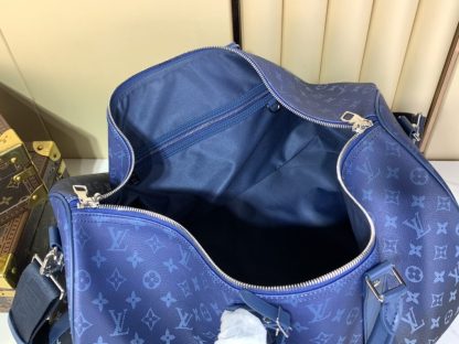  Louis Vuitton Keepall Bandoulière 55 M11558 Blue #3590 - Image 8