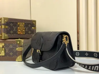  Louis Vuitton Diane Satchel Bag M46386 Black #3675 - Image 7