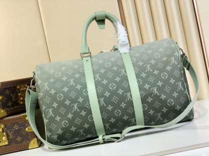  Louis Vuitton Keepall Bandoulière 45 Green Monogram M11718 #3612 - Image 8