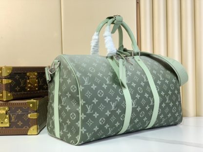  Louis Vuitton Keepall Bandoulière 45 Green Monogram M11718 #3612 - Image 9