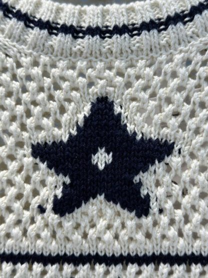  Dior Short-Sleeved Sweater For Women Ecru Wool and Cashmere Knit #3723 - Image 3