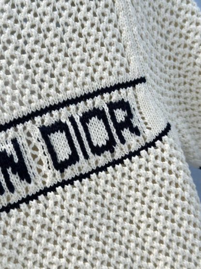  Dior Short-Sleeved Sweater For Women Ecru Wool and Cashmere Knit #3723 - Image 5