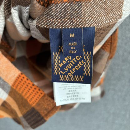  Louis Vuitton Button-Down Long-Sleeved Flannel Shirt 1AFXSJ #3604 - Image 4