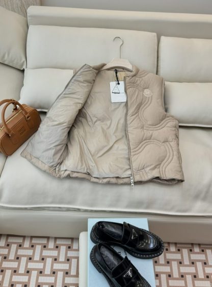  Moncler Women's DRUZY DOWN GILET Beige 2024 #3744 - Image 5