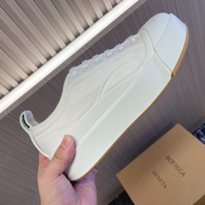  Bottega Veneta Vulcan Platform Sneaker Women's Canvas lace-up platform sneaker #3696 - Image 3
