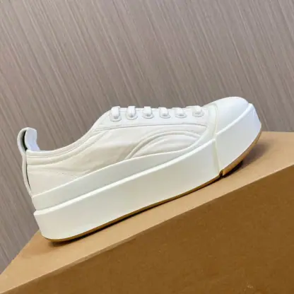  Bottega Veneta Vulcan Platform Sneaker Women's Canvas lace-up platform sneaker #3696 - Image 2