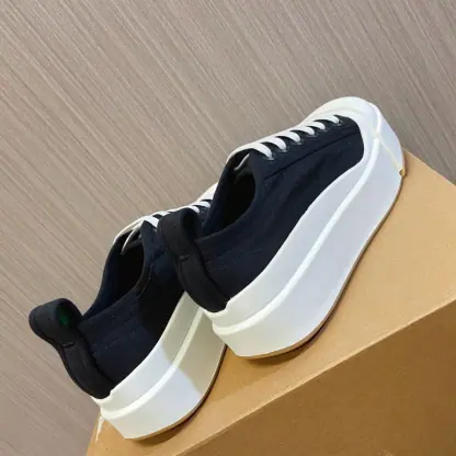  Bottega Veneta Vulcan Platform Sneaker Women's Canvas lace-up platform sneaker #3695 - Image 9