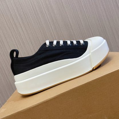  Bottega Veneta Vulcan Platform Sneaker Women's Canvas lace-up platform sneaker #3695 - Image 5