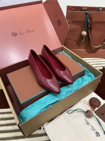 Loro Piana 2024 Rebecca Ballerinas Calfskin Women's Loafer Camu Fruit Highend Quality #3624 - Image 5
