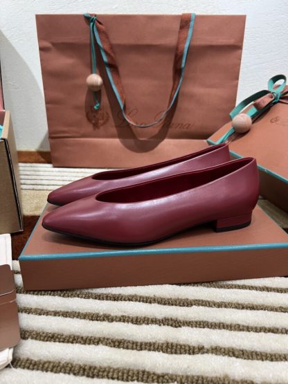Loro Piana 2024 Rebecca Ballerinas Calfskin Women's Loafer Camu Fruit Highend Quality #3624 - Image 3