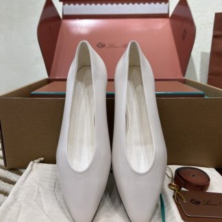 Loro Piana 2024 Rebecca Ballerinas Calfskin Women's Loafer White Highend Quality #3626