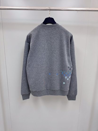 Louis Vuitton Men's Embroidered Cotton Sweatshirt Dark Grey 1AFVIS #3609 - Image 8