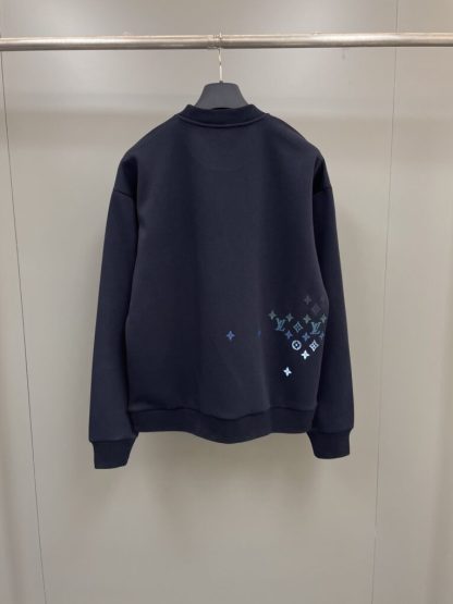  Louis Vuitton Men's Embroidered Cotton Sweatshirt Midnight Blue 1AFVBC #3608 - Image 2