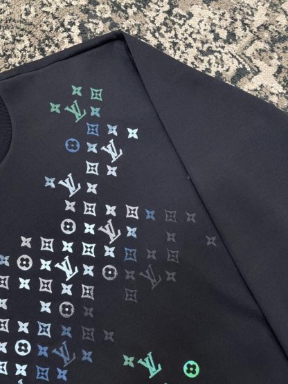  Louis Vuitton Men's Embroidered Cotton Sweatshirt Midnight Blue 1AFVBC #3608 - Image 5