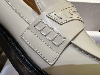  Dior Boy Platform Loafer Women's Shoes Real Leather Shoes #3719 - Image 3