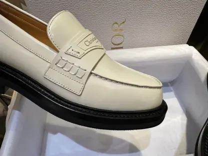  Dior Boy Platform Loafer Women's Shoes Real Leather Shoes #3719 - Image 4