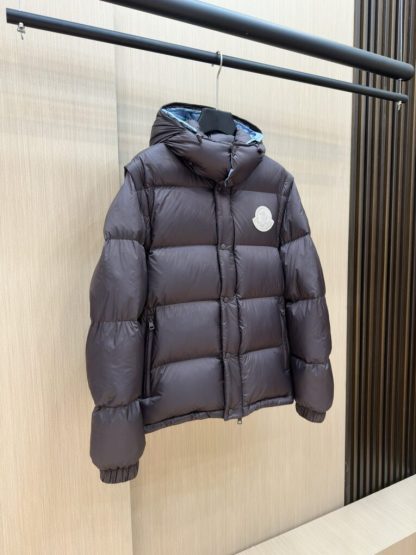  Moncler Men's CYCLONE 2-IN-1 DOWN JACKET DARK BROWN 2024 #3747 - Image 4