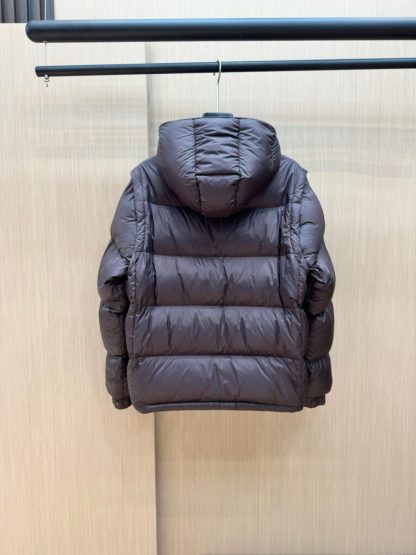  Moncler Men's CYCLONE 2-IN-1 DOWN JACKET DARK BROWN 2024 #3747 - Image 9