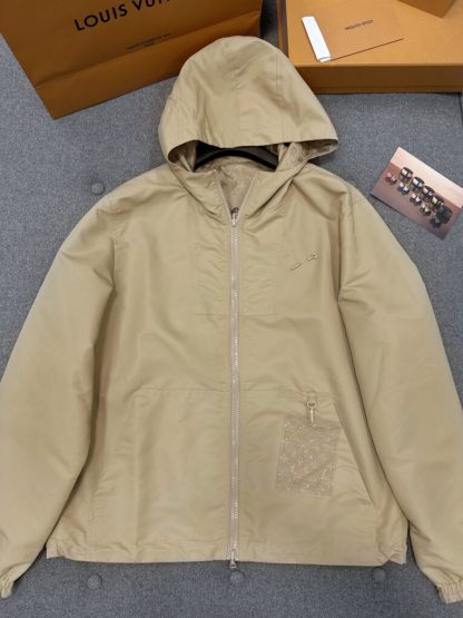 Replica Louis Vuitton Monogram Reversible Nylon Windbreaker Jacket #3598