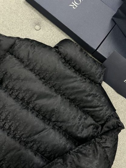  Dior Oblique Down Jacket Black Technical Jacquard For Men #3603 - Image 4