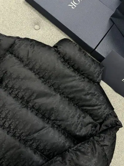  Dior Oblique Down Jacket Black Technical Jacquard For Men #3603 - Image 4
