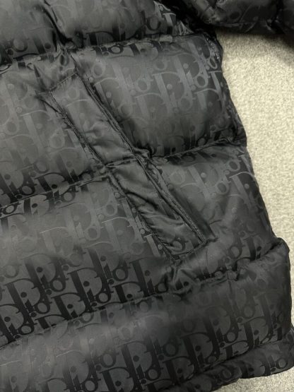  Dior Oblique Down Jacket Black Technical Jacquard For Men #3603 - Image 8