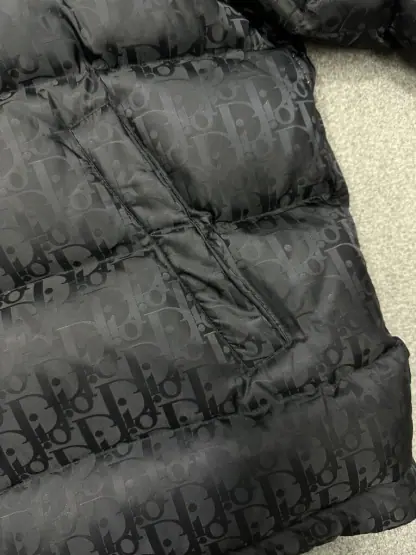  Dior Oblique Down Jacket Black Technical Jacquard For Men #3603 - Image 8