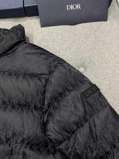  Dior Oblique Down Jacket Black Technical Jacquard For Men #3603 - Image 10