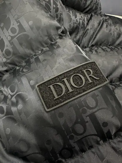  Dior Oblique Down Jacket Black Technical Jacquard For Men #3603 - Image 13