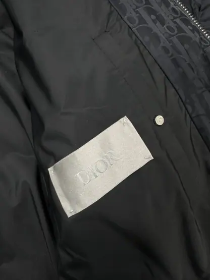  Dior Oblique Down Jacket Black Technical Jacquard For Men #3603 - Image 17