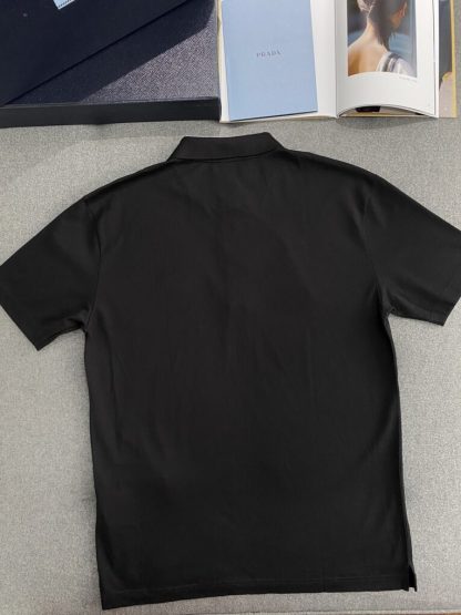 Prada Piqué polo shirt  with Re-Nylon details Zipper For Men #3599 - Image 12