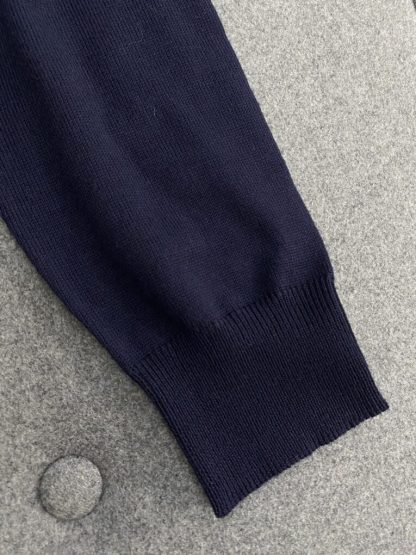  Miu Miu Wool knit polo shirt Navy Blue For Women #3602 - Image 7