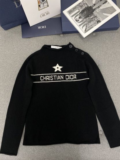  Dior Black Cashmere Knit Sweater with Buttons For Women #3601 - Image 15