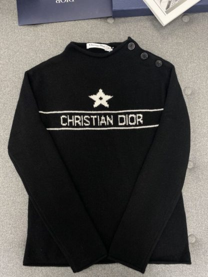  Dior Black Cashmere Knit Sweater with Buttons For Women #3601 - Image 14