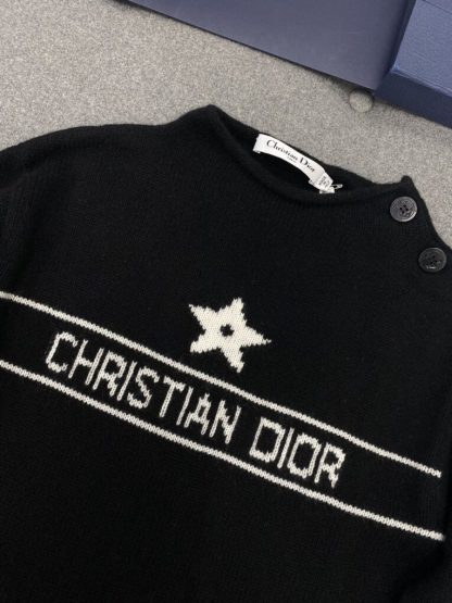  Dior Black Cashmere Knit Sweater with Buttons For Women #3601 - Image 4
