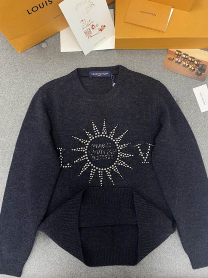  Louis Vuitton Men's Embellished Long-Sleeved Merino Wool Crewneck Sweater #3735 - Image 5