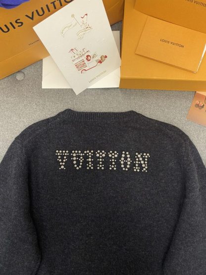  Louis Vuitton Men's Embellished Long-Sleeved Merino Wool Crewneck Sweater #3735 - Image 12