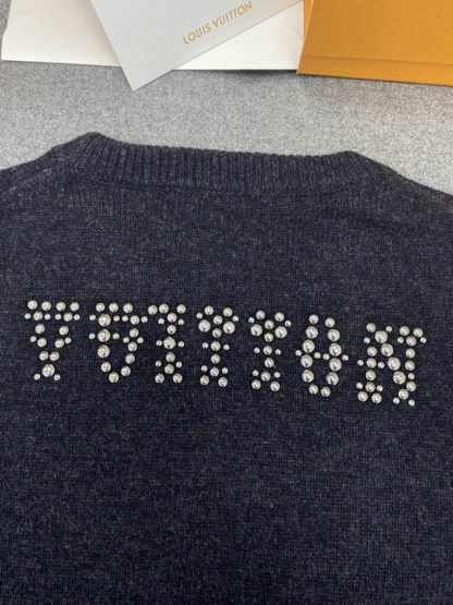  Louis Vuitton Men's Embellished Long-Sleeved Merino Wool Crewneck Sweater #3735 - Image 9
