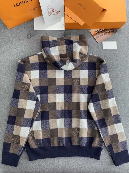  Louis Vuitton Men's Damier Cashmere And Wool-Blend Hoodie #3734 - Image 2