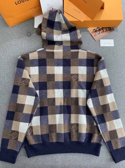  Louis Vuitton Men's Damier Cashmere And Wool-Blend Hoodie #3734 - Image 5