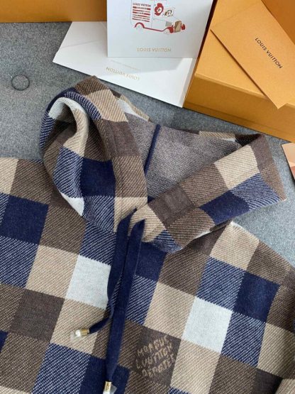  Louis Vuitton Men's Damier Cashmere And Wool-Blend Hoodie #3734 - Image 10