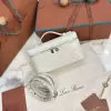 Loro Piana 2024 Extra Bag L27  Ostrich Leather Whisper White Sun Gold #3660 - Image 2