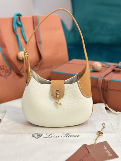  Loro Piana Bobbin Medium Leather Hobo Bag #3728 - Image 7