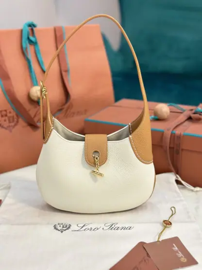  Loro Piana Bobbin Medium Leather Hobo Bag #3728 - Image 7