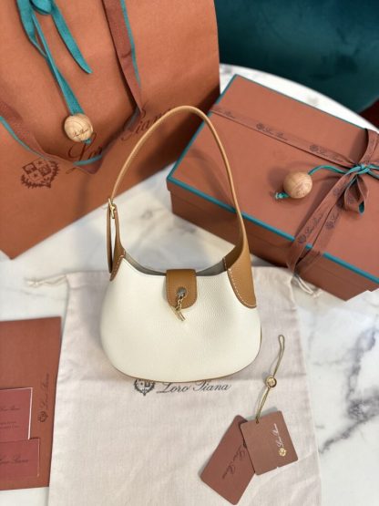 Replica Loro Piana Bobbin Medium Leather Hobo Bag #3728