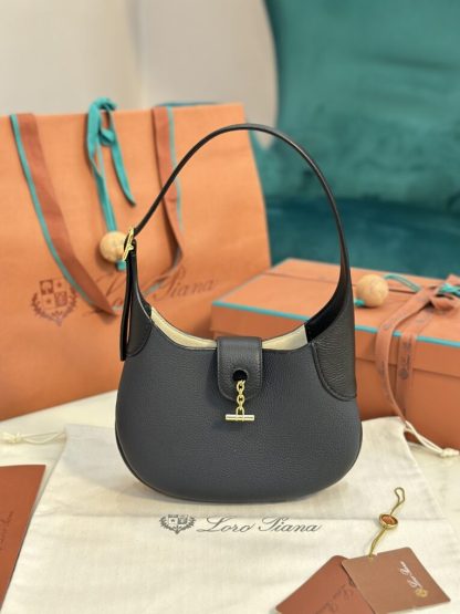  Loro Piana Bobbin Medium Leather Hobo Bag #3727 - Image 8